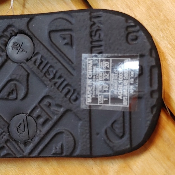 🌸Host Pick🌸NWT Quicksilver Java Blaze Flip Flops Youth 1 - Picture 5 of 10